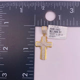 Real 10KT Gold with 0.25 CTW Diamond “Cross” Charm