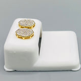 Genuine 10KT Gold 0.08 CTW Diamond Earrings