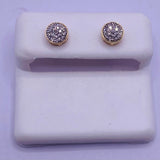 Genuine 10KT Gold 0.16 CTW Diamond Earrings