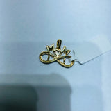 Real 10KT Gold With 0.37CTW Diamond “Infinity” Charm