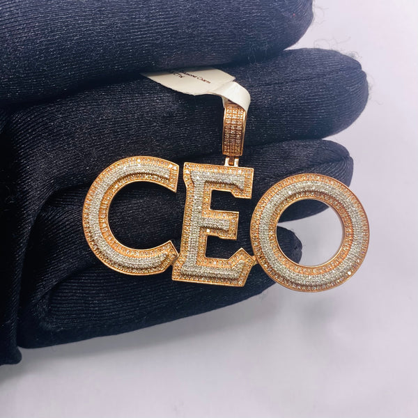 Real 10KT Rose Gold with 1.53 CTW Diamond “CEO” Charm