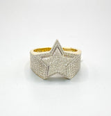 Genuine 10kt Gold Diamond Star Men’s Ring of 0.73 CTW