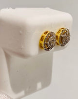 Genuine 10KT Gold 0.34 CTW Round Diamond Earrings