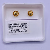 Genuine 10KT Gold 0.27 CTW Heart shaped Diamond Earrings