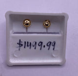 Genuine 10KT Gold 0.1CTW Diamond Earrings