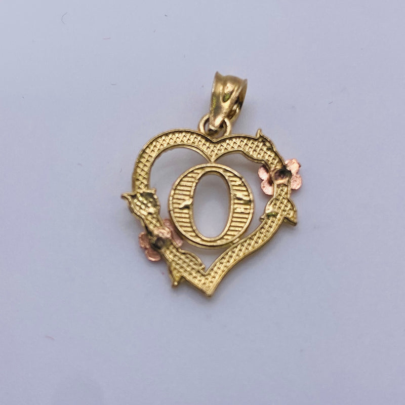 10kt Gold Heart With Initial Charm