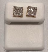 Genuine 10KT Gold 0.15 CTW Diamond Earrings