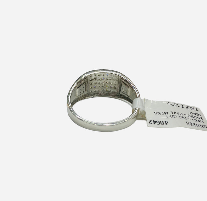 Real 10kt White Gold and 0.25CTW Diamond Men’s Ring