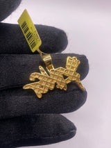 Real 10KT Gold with 0.99 CTW Diamond “King” Charm