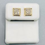 Genuine 10KT RoseGold 0.31 CTW Square Diamond Earrings