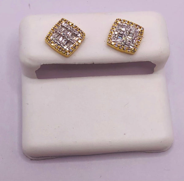 Genuine 10KT Gold & 0.32 CTW Diamond Earrings