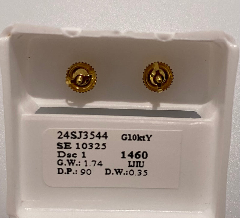 Genuine 10KT Gold 0.35 CTW Diamond Earrings