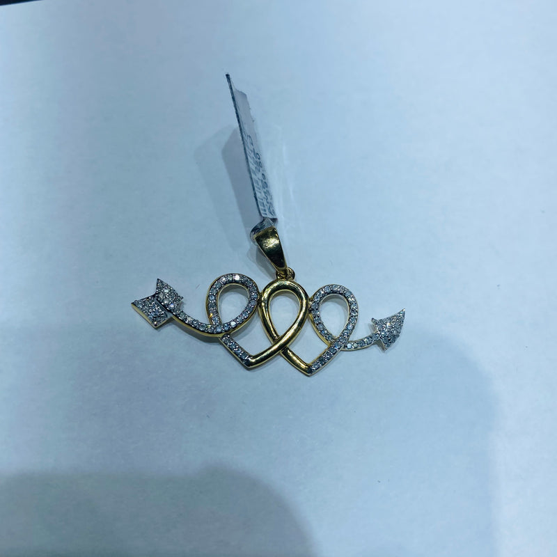 Real 10KT Gold & 0.27CTW Diamond Charm