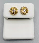 Genuine 10KT Gold 0.19 CTW Round Diamond Earrings