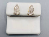 Genuine 10 KT Gold Diamond Earrings 0.35 CTW