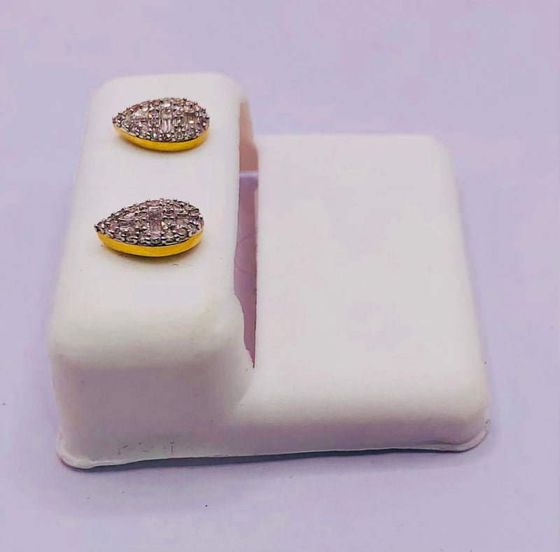 Genuine 10KT Gold & 0.25 CTW Diamond earrings