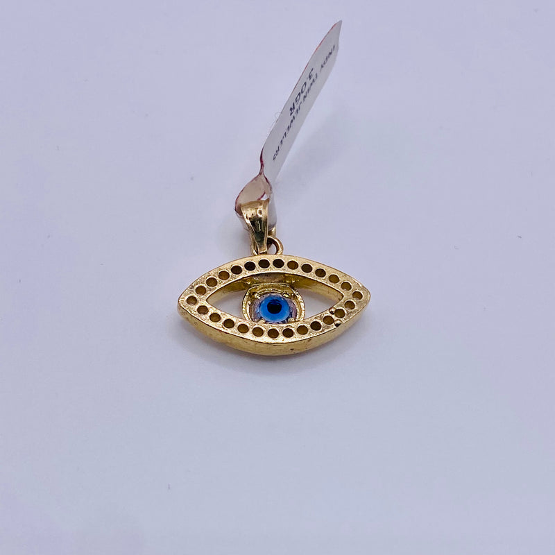 Real 10KT Gold Evil Eye Charm