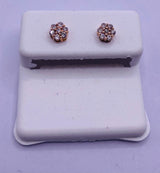 Genuine 14KT Rose Gold 0.3 CTW Diamond Earrings