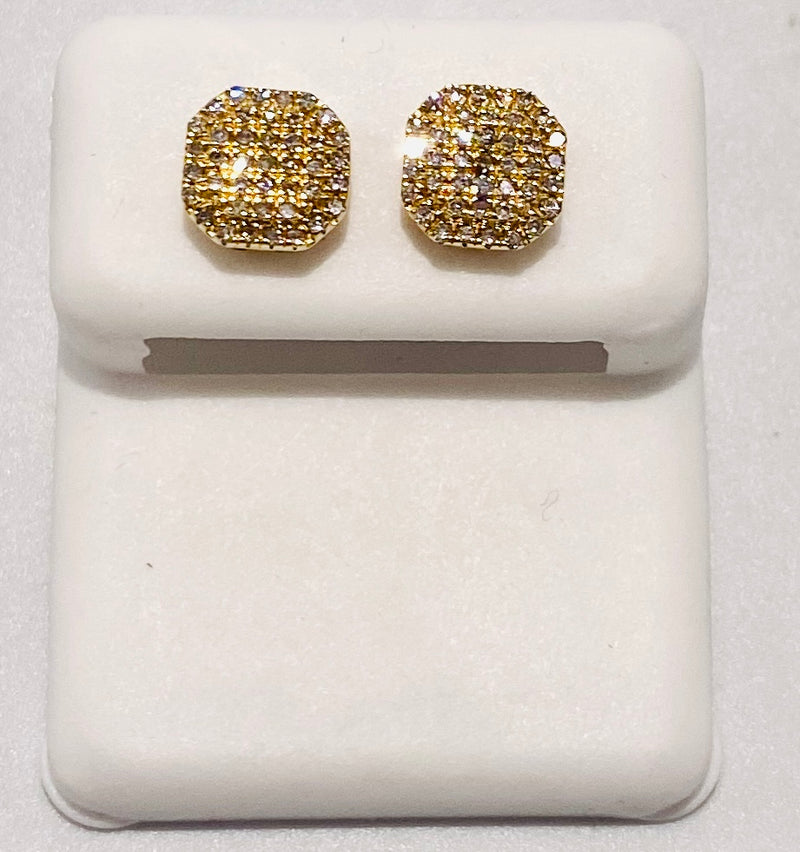 Genuine 10KT Gold 0.22 CTW Diamond Earrings