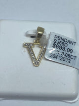 Genuine 10kt Gold & 0.73CTW Diamond Letter Charm