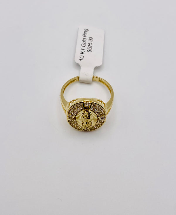 Real 10KT Gold Jesus Ring