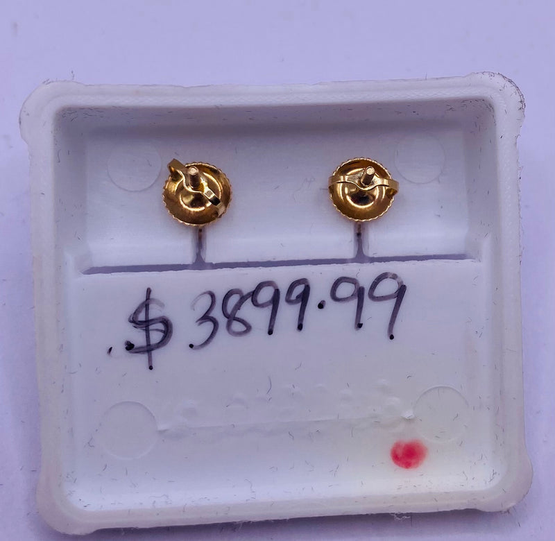 Genuine 10KT Gold 0.5 CTW Diamond Earrings