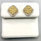 Genuine 10KT Gold 0.25 CTW Diamond Earrings