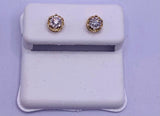 Genuine 10KT Gold 0.15 CTW Diamond Earrings