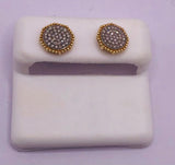 Genuine 10KT Gold & 0.20 CTW Diamond Earrings