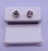 Genuine 10KT Gold 0.25 CTW Diamond Earrings