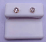 Genuine 10KT Gold  0.1 CTW Diamond Earrings