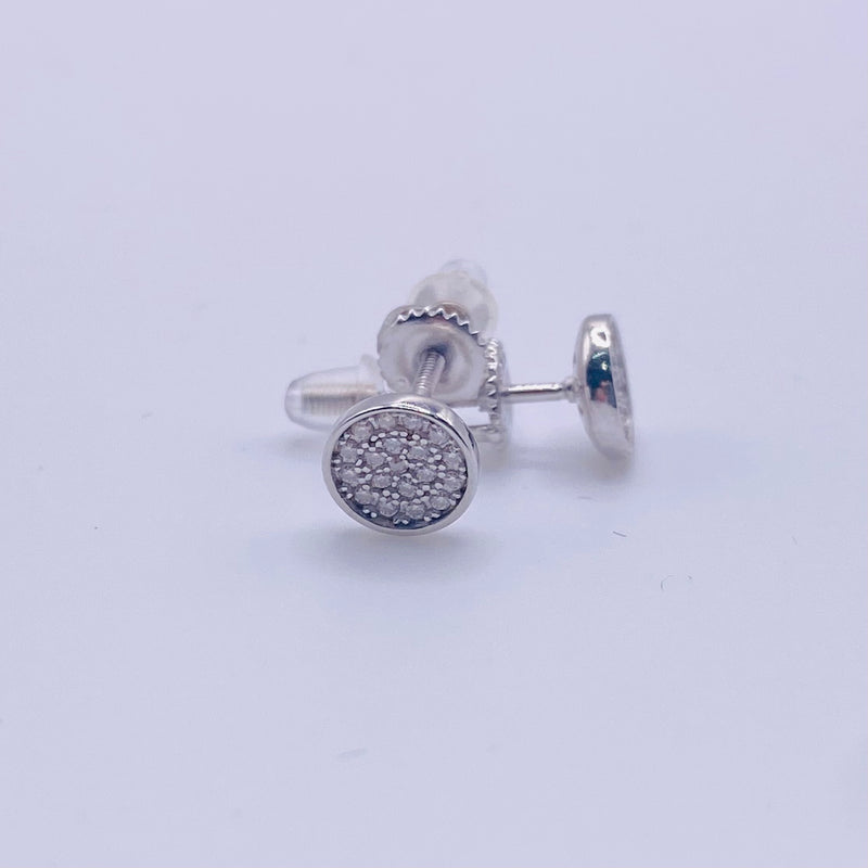 Real 925 Sterling Silver Moissanite 0.25 CTW Stud Earrings