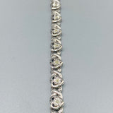 925 Sterling Silver with Diamond 0.25CTW 7.5 inches