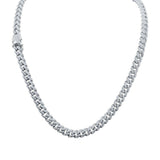 925 Silver 6mm Moissanite Cuban 20 inches Chains IJ993461