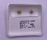 Genuine 10KT Gold 0.18 CTW Diamond Earrings