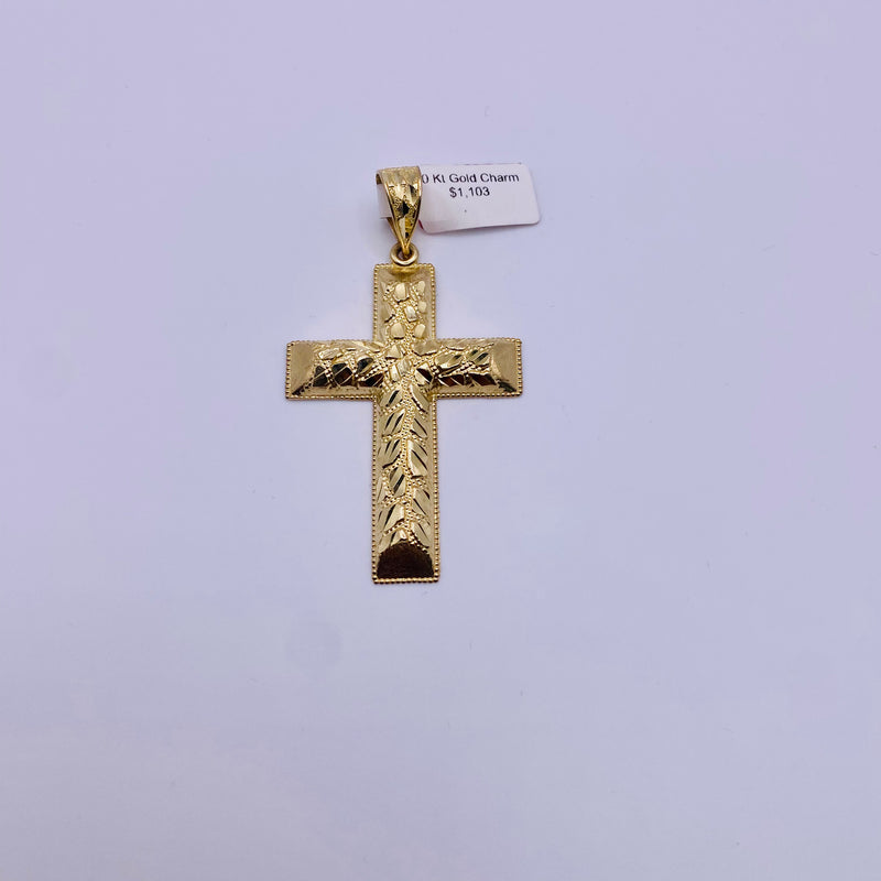 Real 10KT Gold Jesus Cross Charm