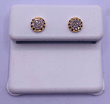 Genuine 10KT Gold 0.13 CTW Diamond Earrings