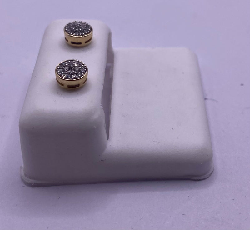 Genuine 10KT Gold 0.16 CTW Diamond Earrings