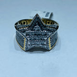 Real 10KT Gold & 1.0CTW Diamond STAR Men Ring