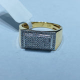 Real 10KT Gold & 0.38CTW Diamond Men Ring