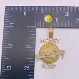 Real 10KT Gold with 1.43 CTW Diamond “Money Don’t Sleep” Charm