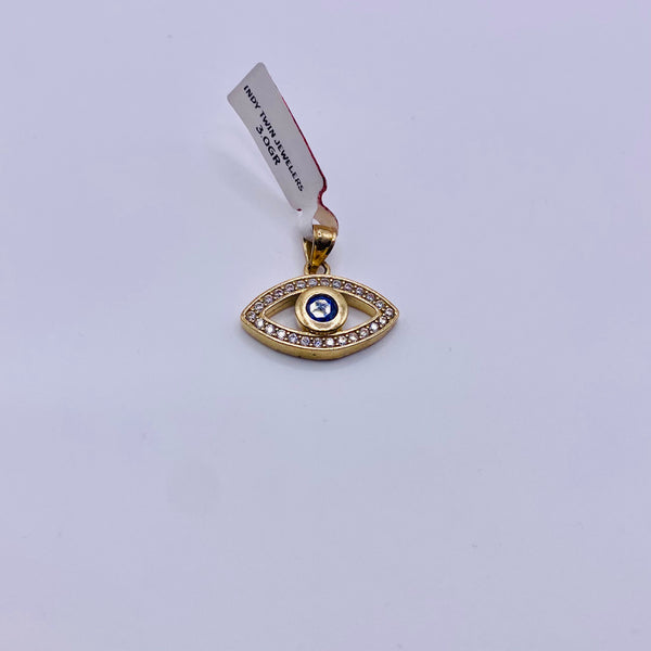 Real 10KT Gold Evil Eye Charm