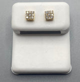 Genuine 10KT Gold & 0.07 CTW Diamond Earrings