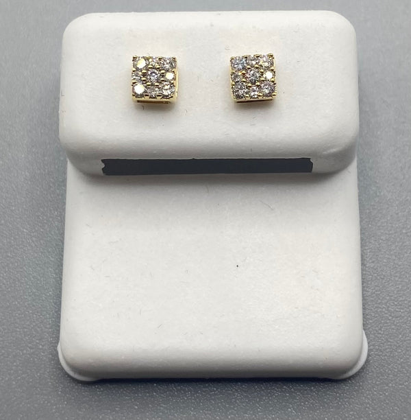 Genuine 10KT Gold & 0.07 CTW Diamond Earrings