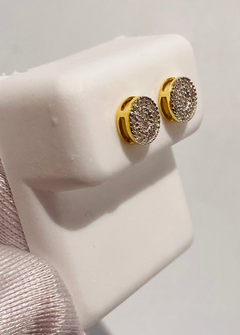 Genuine 10KT Gold 0.12 CTW Diamond Earrings