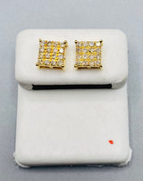 Genuine 10 KT Gold Diamond Earrings 0.46 CTW