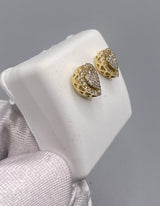 Genuine 10 KT Gold Diamond Earrings 0.5 CTW