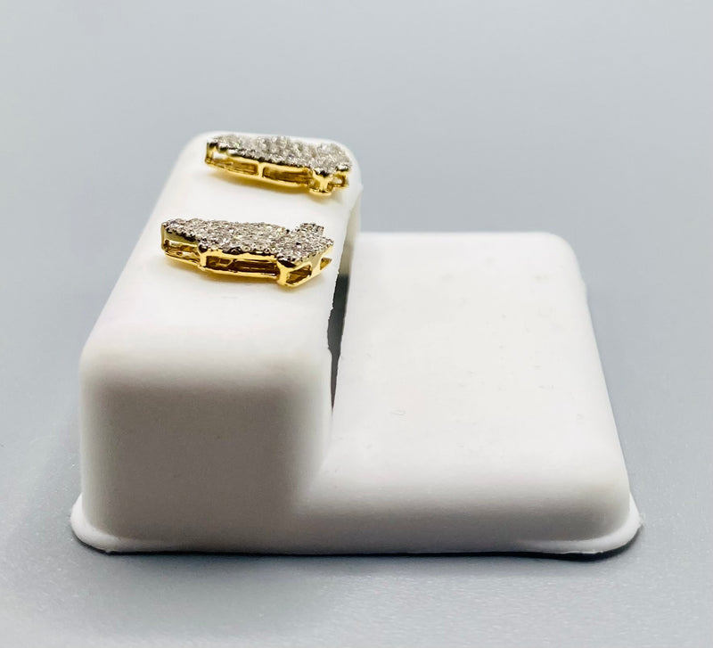 Genuine 10 KT Gold Diamond Earrings 0.35 CTW