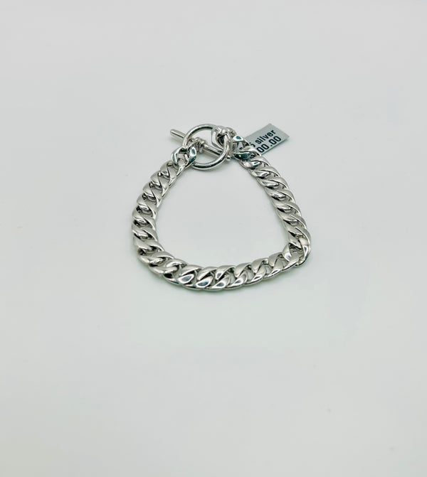 Real 925 Sterling Silver Cuban Bracelet