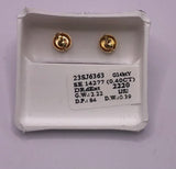 Genuine 14KT Gold & 0.40 CTW Diamond circle/ round shaped Earrings